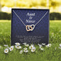 Interlocking Heart Necklace, Aunt and Niece Gift