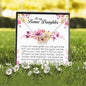 To My Bonus Daughter, Interlocking Heart Necklace