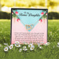 To My Bonus Daughter, Interlocking Heart Necklace