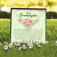 To My Granddaughter, Interlocking Heart Necklace