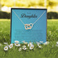 To My Daughter, Interlocking Heart Necklace