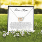 Dear Mom Gift, Interlocking Heart Necklace