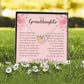 To My Granddaughter, Interlocking Heart Necklace