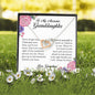 To My Awesome Granddaughter, Interlocking Heart Necklace