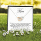 To My Beautiful Mom, Interlocking Heart Necklace