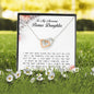 To My Awesome Bonus Daughter, Interlocking Heart Necklace