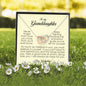 To My Granddaughter, Interlocking Heart Necklace