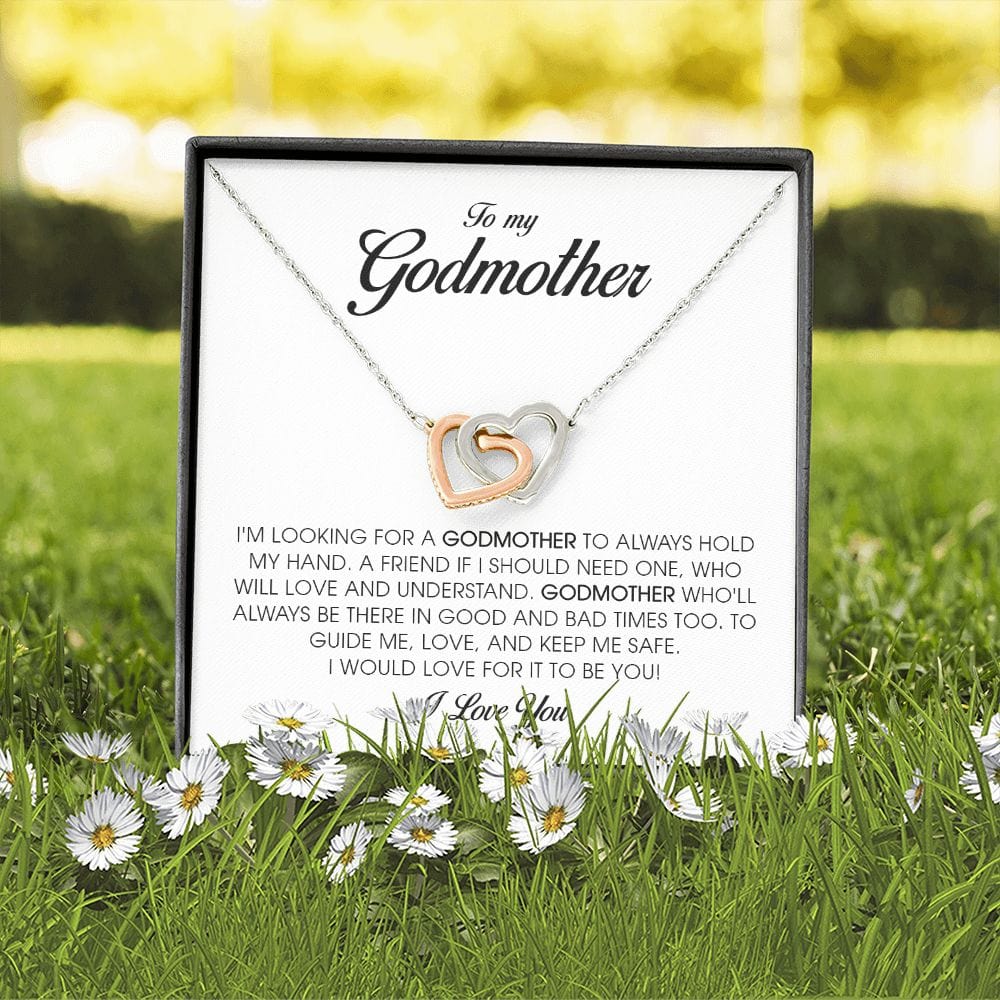 To My Godmother, Interlocking Heart Necklace