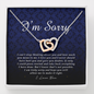 Interlocking Heart Necklace, I'm Sorry Card
