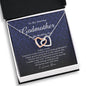 Interlocking Heart Necklace, To My Amazing Godmother on My Wedding Day, Wedding Gift from Goddaughter, Gift from Bride