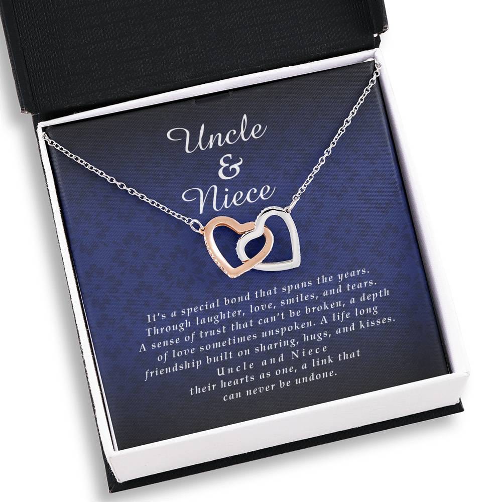 Uncle and Niece Interlocking Heart Necklace