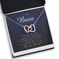 Interlocking Heart Necklace, Thank You Gift for Boss