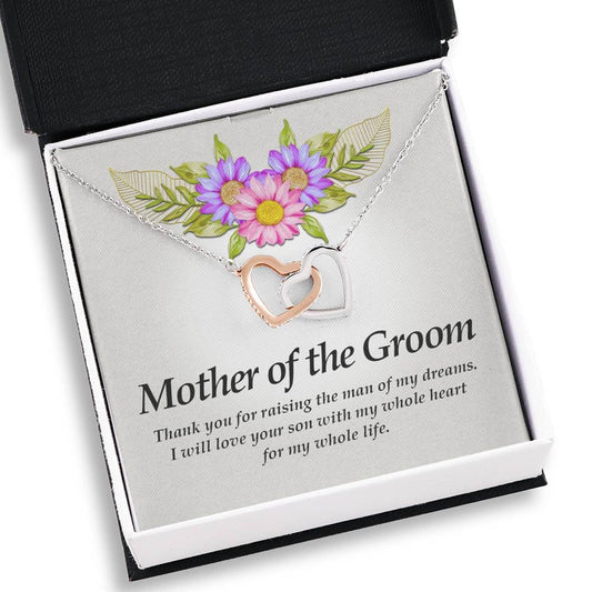 Interlocking Heart Necklace, To Mother of the Groom