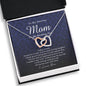 Interlocking Heart Necklace, To My Amazing Mom on My Wedding Day, Wedding Gift from Daughter, Gift from Bride