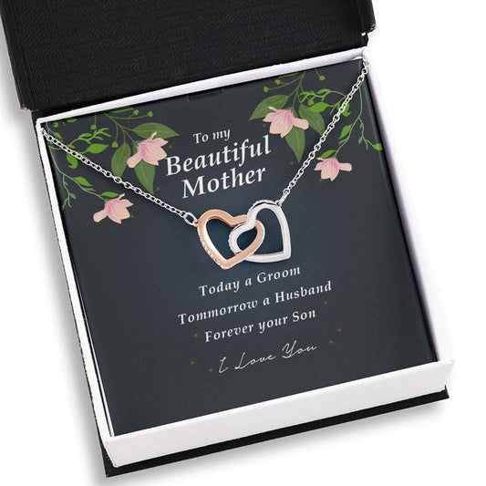 Interlocking Heart Necklace, To My Beautiful Mother