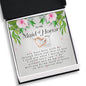 Interlocking Heart Necklace, To My Maid of Honor