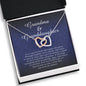 Grandma and Granddaughter Interlocking Heart Necklace
