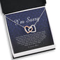 Interlocking Heart Necklace, I'm Sorry Card