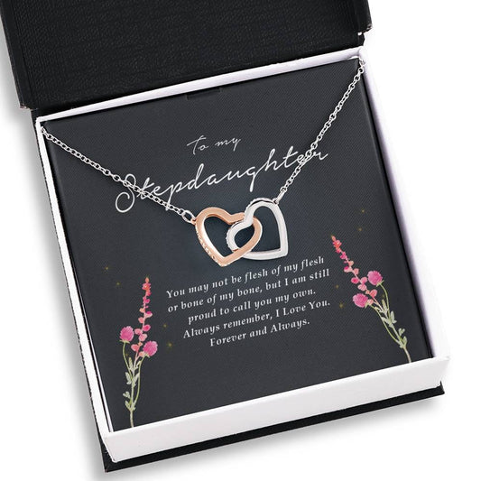 Stepdaughter Gift, Interlocking Heart Necklace