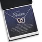 Interlocking Heart Necklace, To My Sister