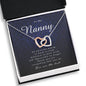 Interlocking Heart Necklace, Thank You Gift for Nanny