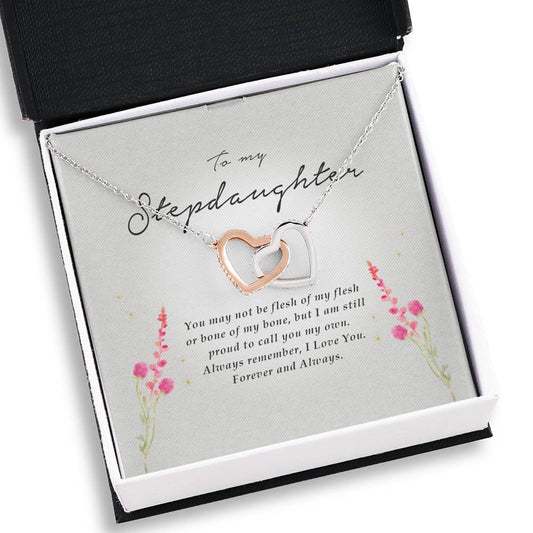 Stepdaughter Gift, Interlocking Heart Necklace
