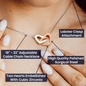 Apology Gift for Her, Interlocking Heart Necklace