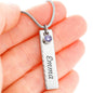 Birthstone Name Necklace | To My Beautiful Daughter