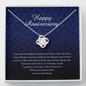 Happy Anniversary, Love Knot Necklace, Jewelry with Gift Box