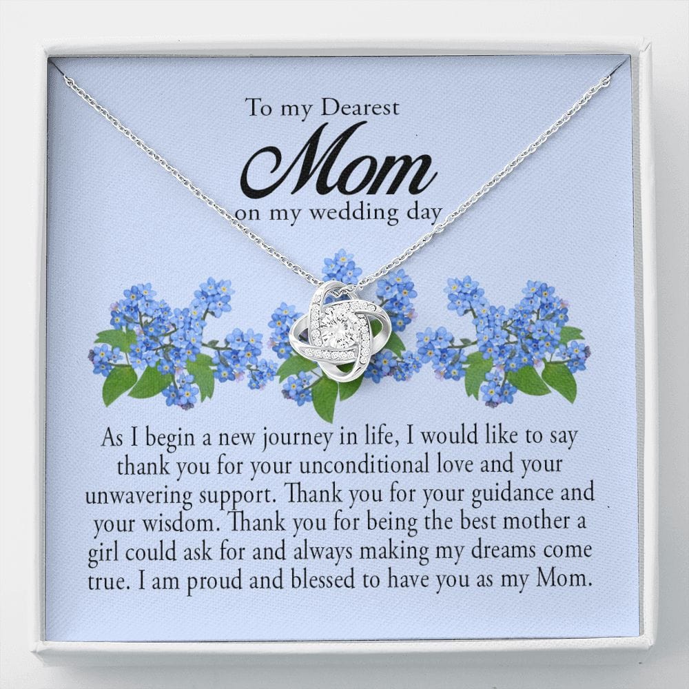 To My Dearest Mom on My Wedding Day, Love Knot Necklace