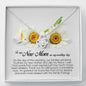 To My New Mom, Love Knot Necklace, Wedding Day Gift