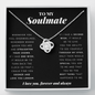 Love Knot Necklace, To My Soulmate