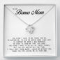 To my Bonus Mom Gift, Love Knot Necklace