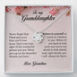 To My Granddaughter, Love Knot Necklace, Gift from Grandma