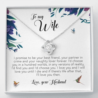 To My Wife, Love Knot Necklace