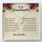 To My Granddaughter, Love Knot Necklace, Gift from Grandma