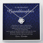 Love Knot Necklace, To My Beautiful Granddaughter, With Love From Grandpa