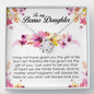 To My Bonus Daughter, Love Knot Necklace