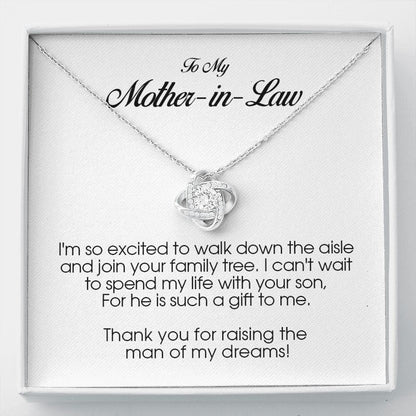 To My Mother In Law, Love Knot Necklace