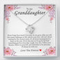 To My Granddaughter, Love Knot Necklace
