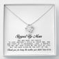 Stepped Up Mom Gift, Love Knot Necklace