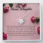 To My Bonus Daughter, Love Knot Necklace