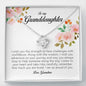 To My Granddaughter, Love Knot Necklace