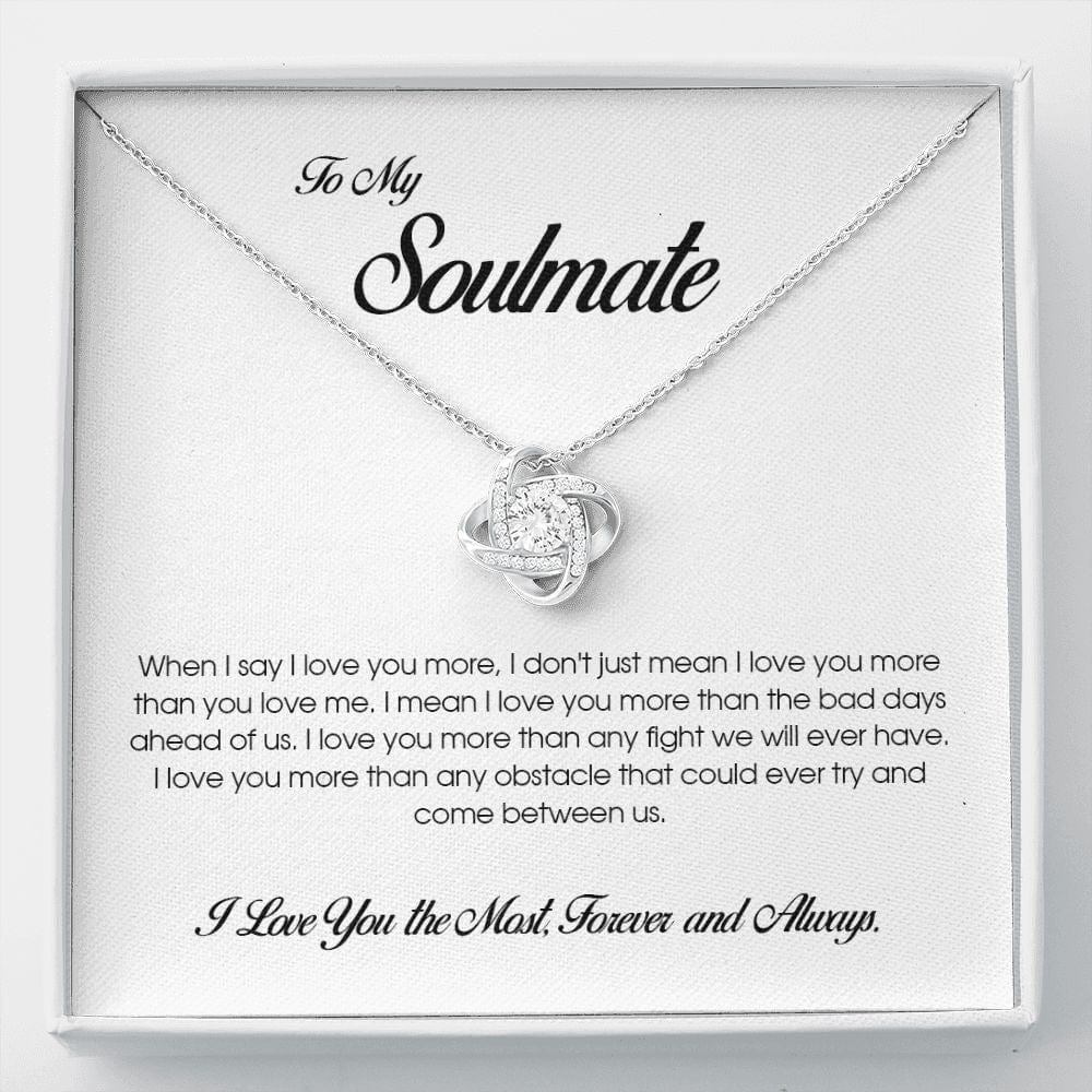 To My Soulmate, Love Knot Necklace