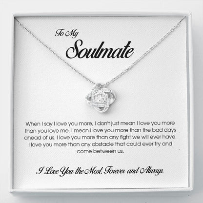 To My Soulmate, Love Knot Necklace