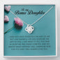 To My Bonus Daughter, Love Knot Necklace