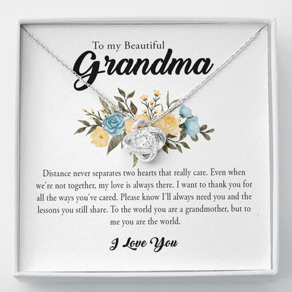 To My Beautiful Grandma, Love Knot Necklace
