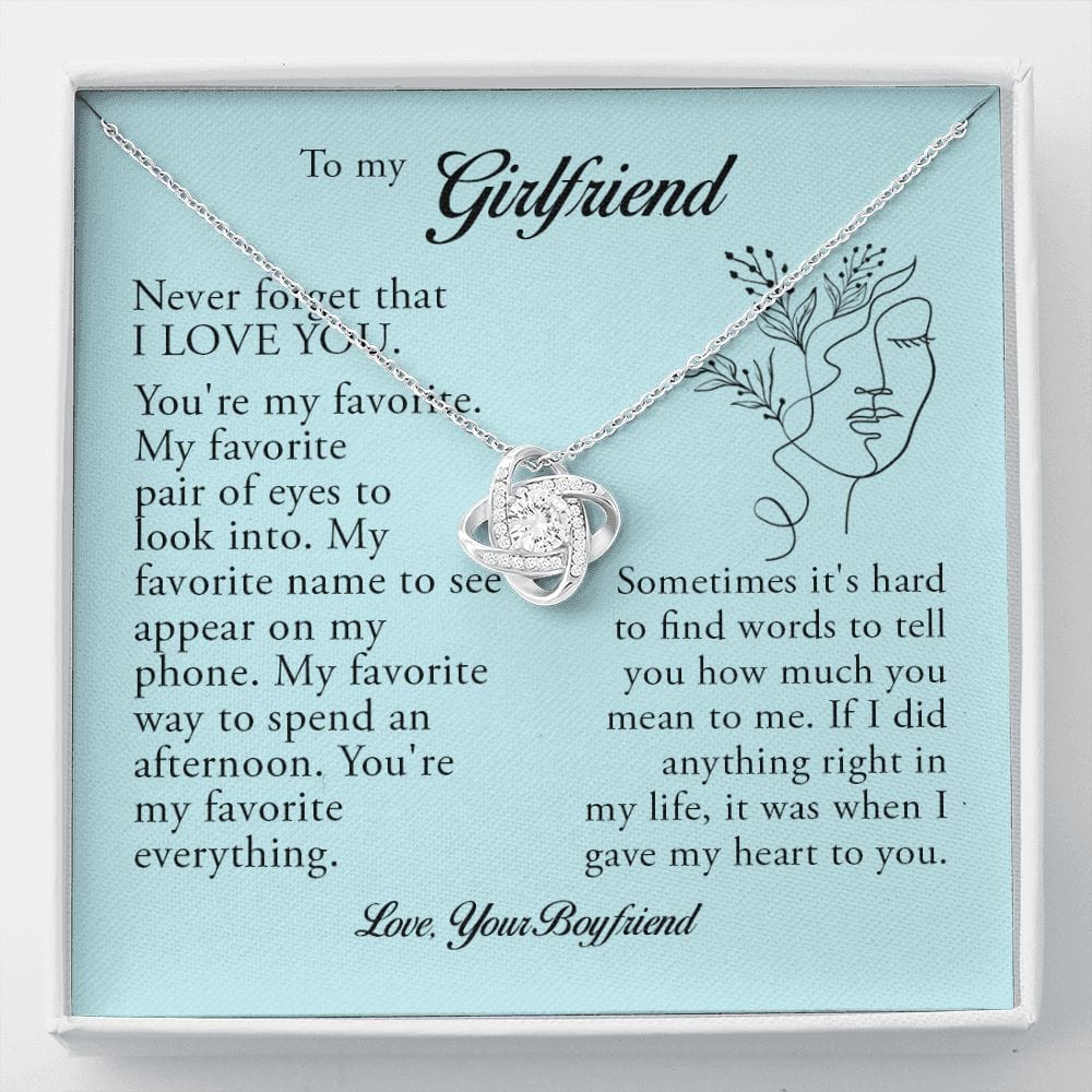 To My Girlfriend, Love Knot Necklace
