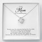 To My Mom on My Wedding Day, Love Knot Necklace