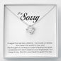 I'm Sorry Gift, Love Knot Necklace
